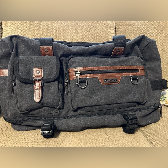 Black Canvas Witzman Travel Duffel Bag - Picture 2 of 7